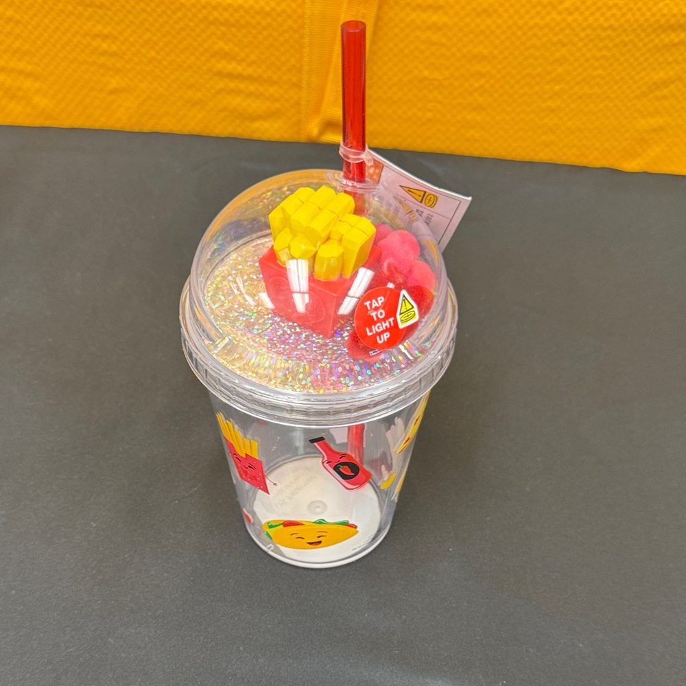 Fab Finds Fun Party Light-Up Cup with Straw tacos pizza light up dome tumbler